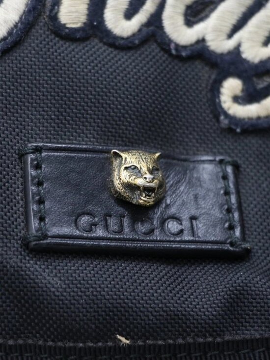GUCCI Tiger Head 429037 Embroidery Nylon Backpack - Black main image 12